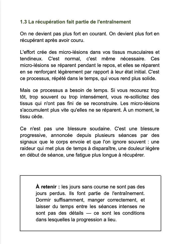 Extrait — La récupération fait partie de l'entraînement
