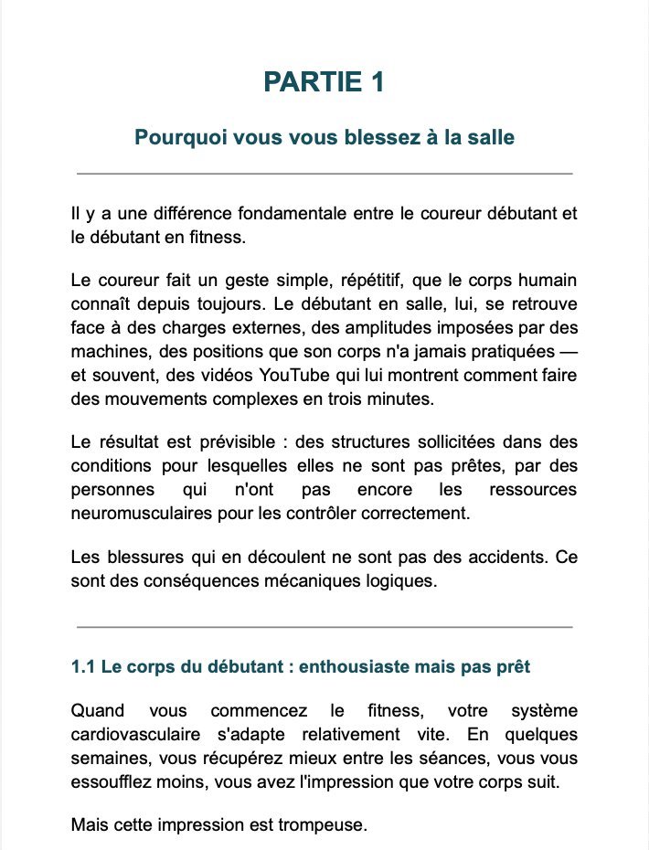 Extrait — Pourquoi vous vous blessez à la salle