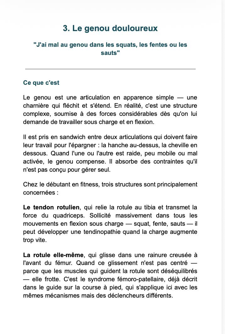 Extrait — Le genou douloureux